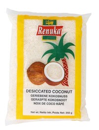 Getrocknete Kokosraspeln