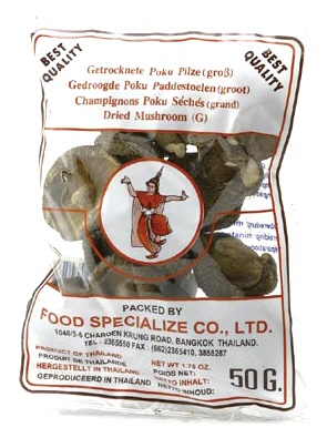 Poku Mushrooms (l) Thai dancer Brand